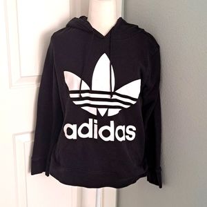 Adidas.Black Logo Hoodie Sweater size Medium